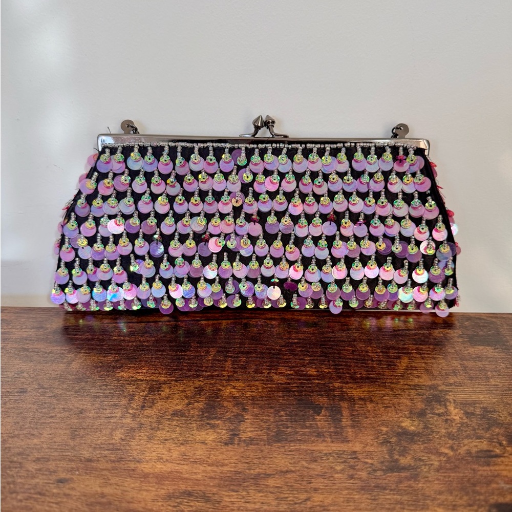 Elegant Sequin Evening Clutch - Multicolor